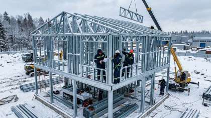 Строительство из ЛСТК зимой в Сибири: что важно при морозах -40°C